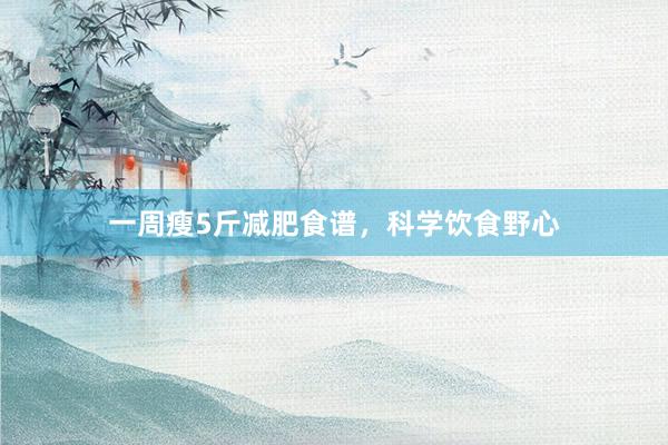 一周瘦5斤减肥食谱,科学饮食野心